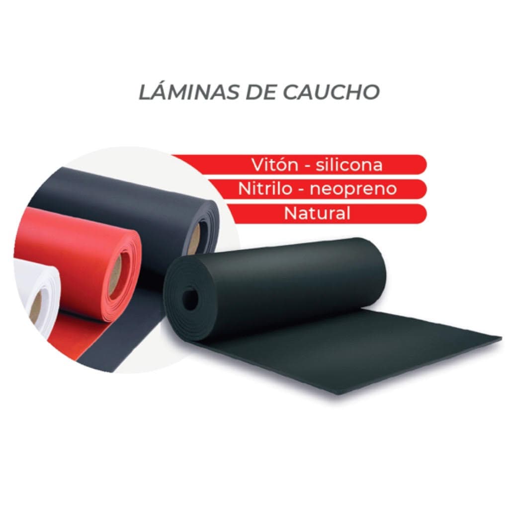 laminas caucho viton, silicona, nitrilo, neopreno, natural