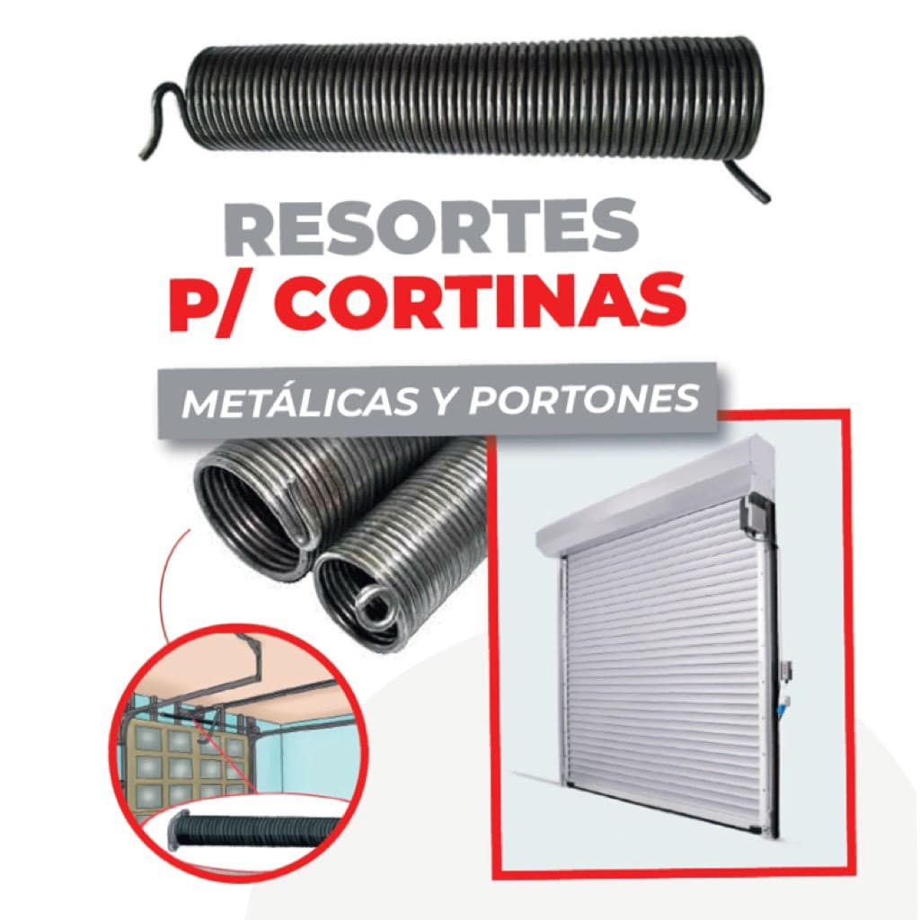 Resorte cortinas metalicas portones